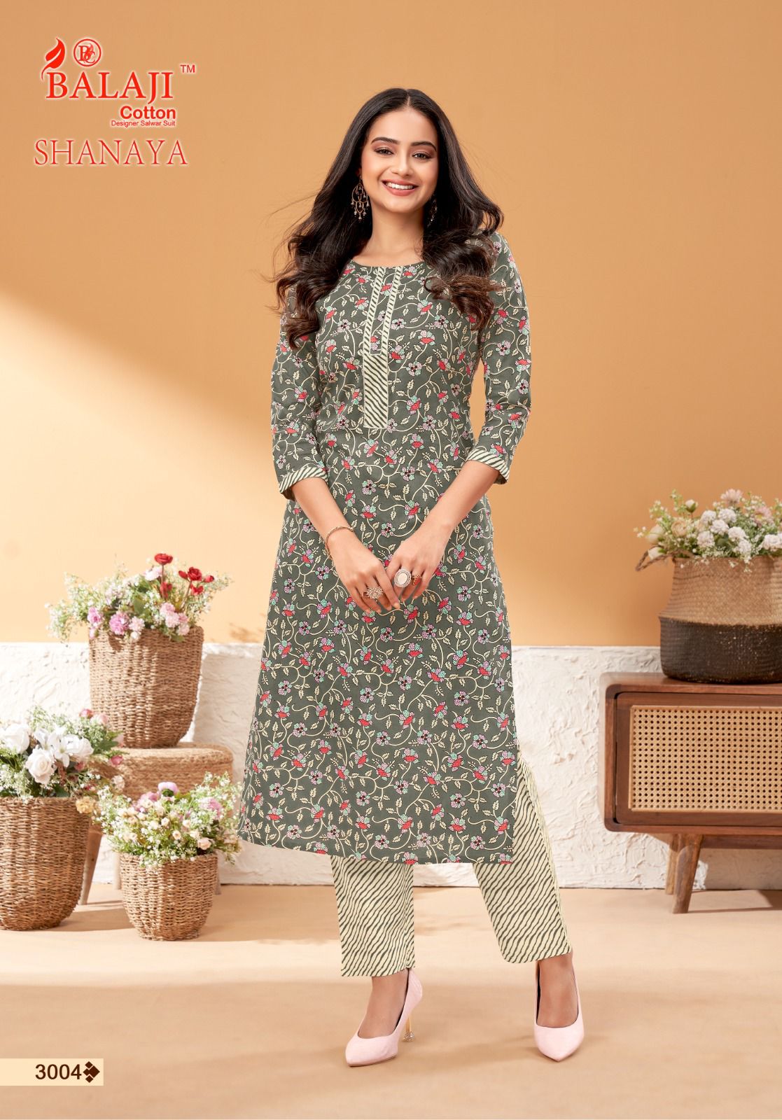 Balaji Shanaya Vol 3 Printed Kurti With Bottom Catalog
